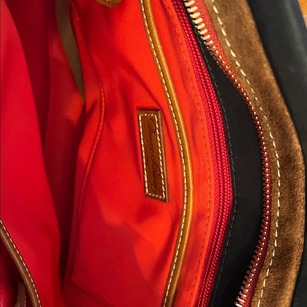Dooney & Bourke Black Nylon Crossbody Bag with Tan Leather Accents - Picture 9 of 12